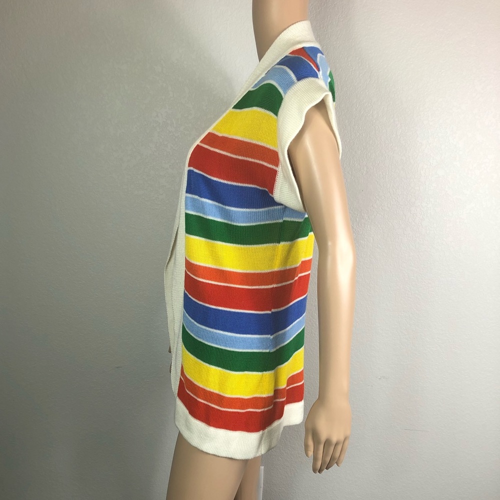 Vintage Rainbow Striped Cardigan - Picture 3 of 9